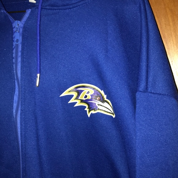 Baltimore Ravens Zip Up Hooded Sweatshirt - Picture 3 of 6